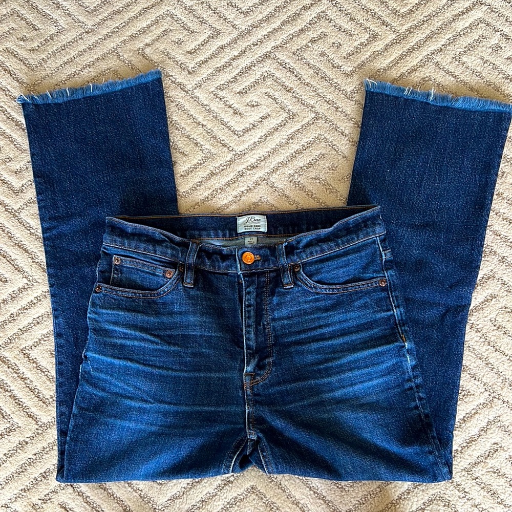 J. Crew Dark Blue Women Jeans - Picture 2 of 4